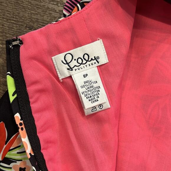 Lilly Pulitzer Women's Sabrina DressBlack Flower Market Size 8P - Picture 10 of 10
